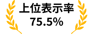 上位表示率75.5%